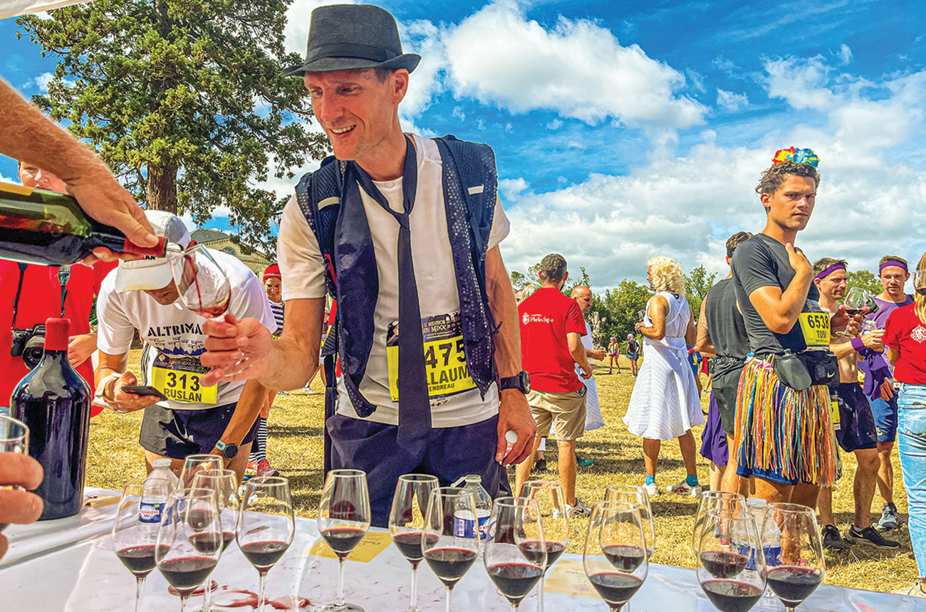 Marathon du M&amp;eacute;doc wine station