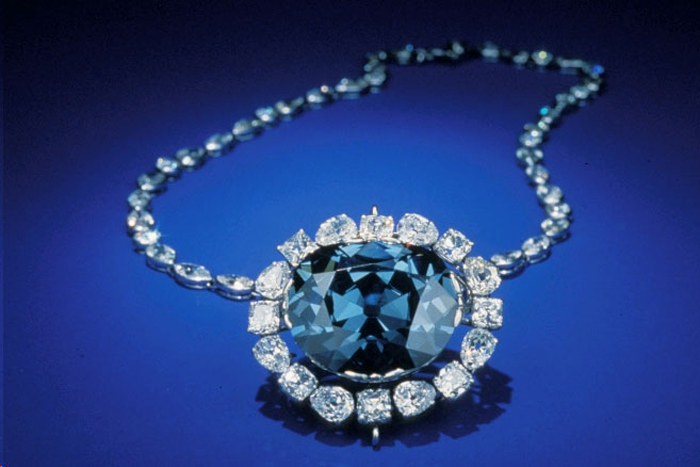 The Hope Diamond is thought to carry a curse from Louis XIV to an