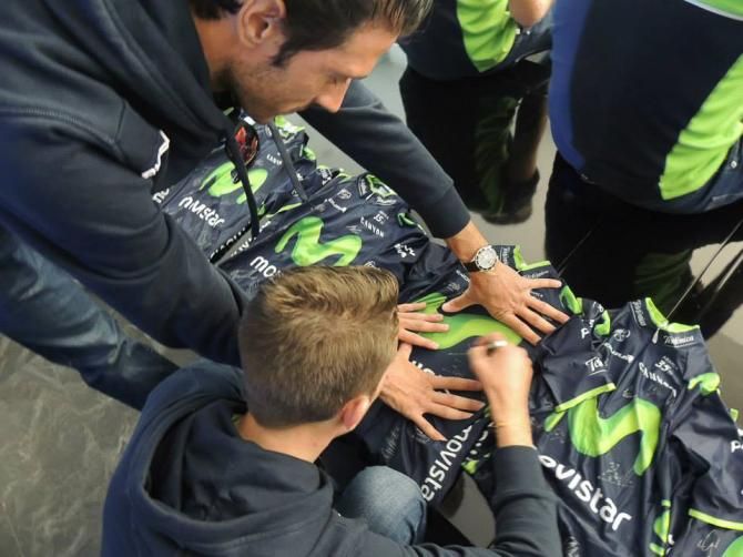 Movistar team presentation in Madrid.