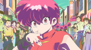 A screenshot of Ranma Saotome in Episode 1 of Ranma 1/2 on Netflix