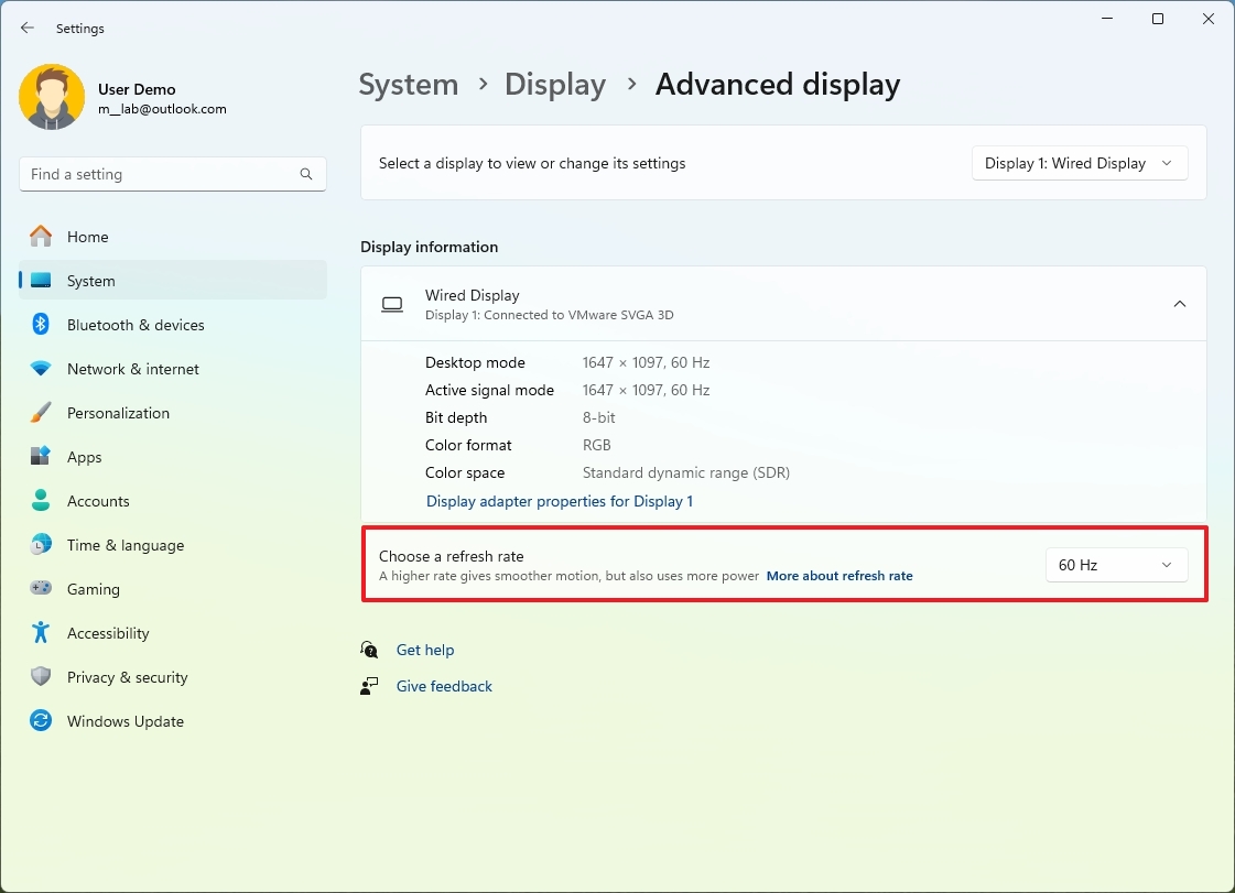 Dynamic Refresh Rate