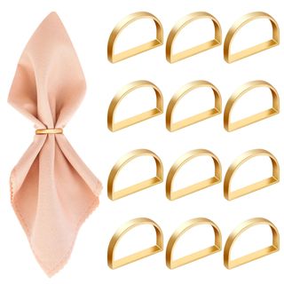 LUIISIS Gold Napkin Rings