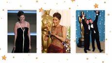 A composite image of three of the best Oscars speeches, including Sandra Bullock, Halle Berry, Matt Damon and Ben Affleck.