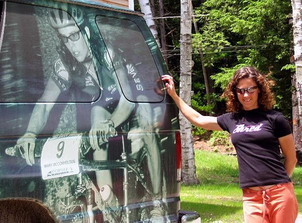 The Seven Cycles van featuring Mary's own picture