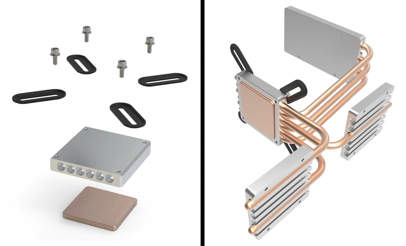 Streacom 6 mm gerade Kupfer-Heatpipes