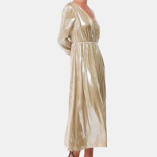 Whistles Gold Wrap Dress