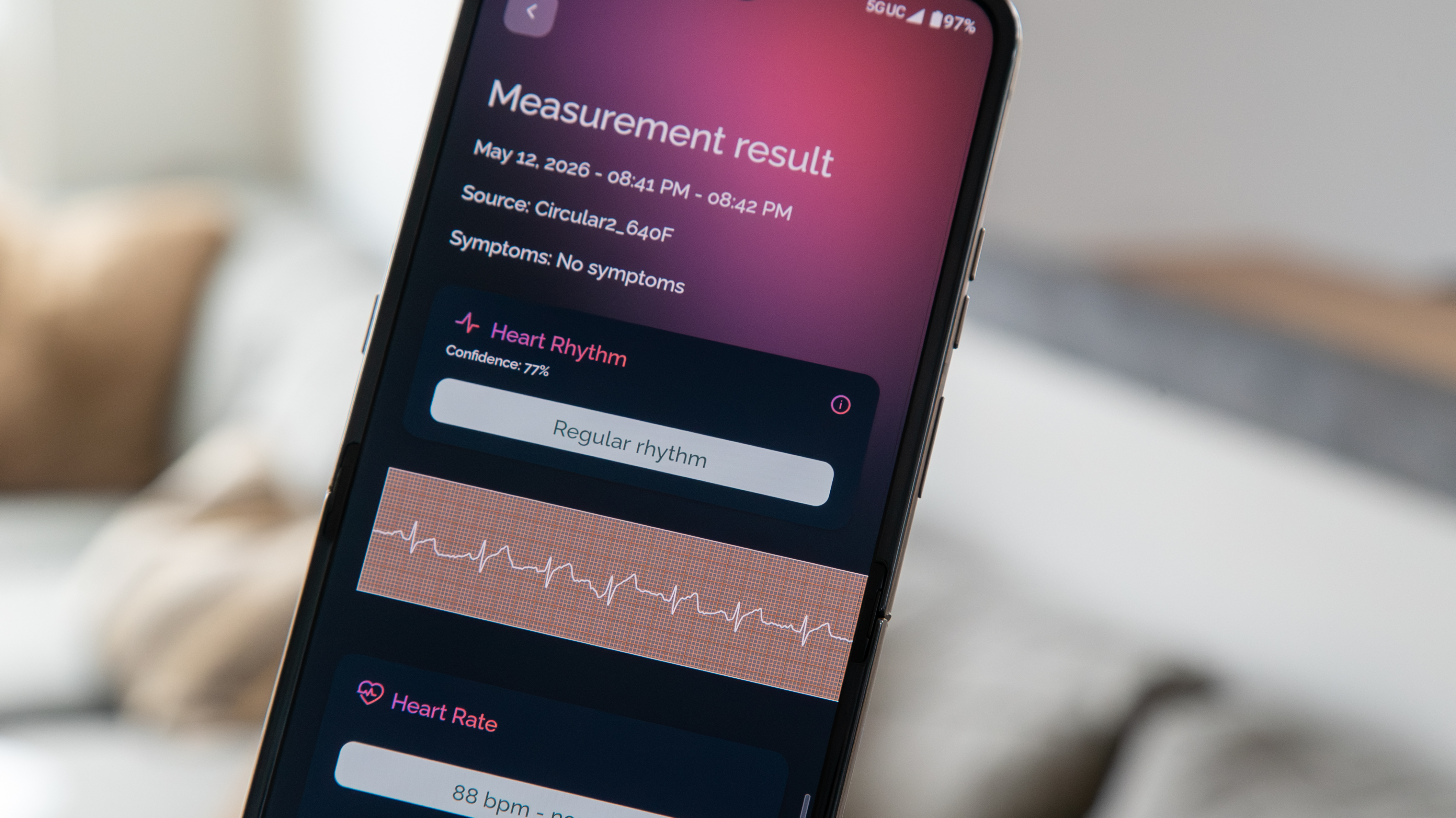 Circular Ring 2 heart rhythm measurement