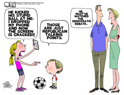 Political Cartoon Republican Talking Points Avoidance