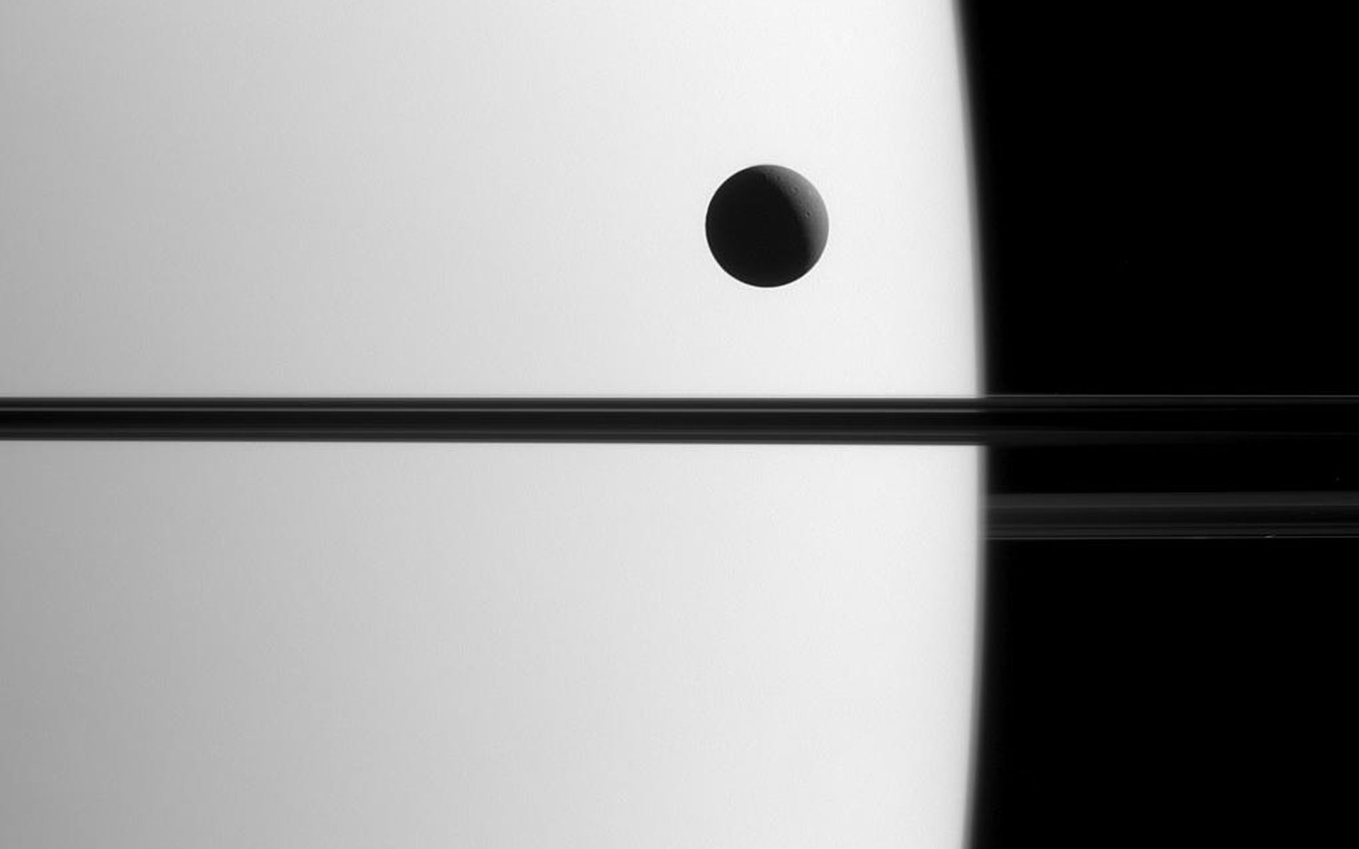 Saturn and Its Moon Dione