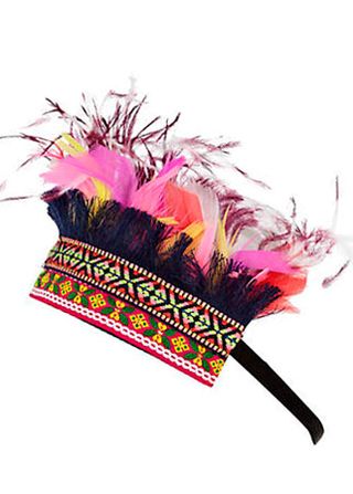 River Island feathered headdress, £18