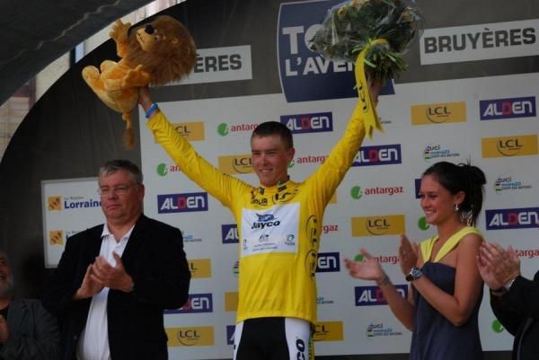 Rohan Dennis (Australia) in the yellow jersey