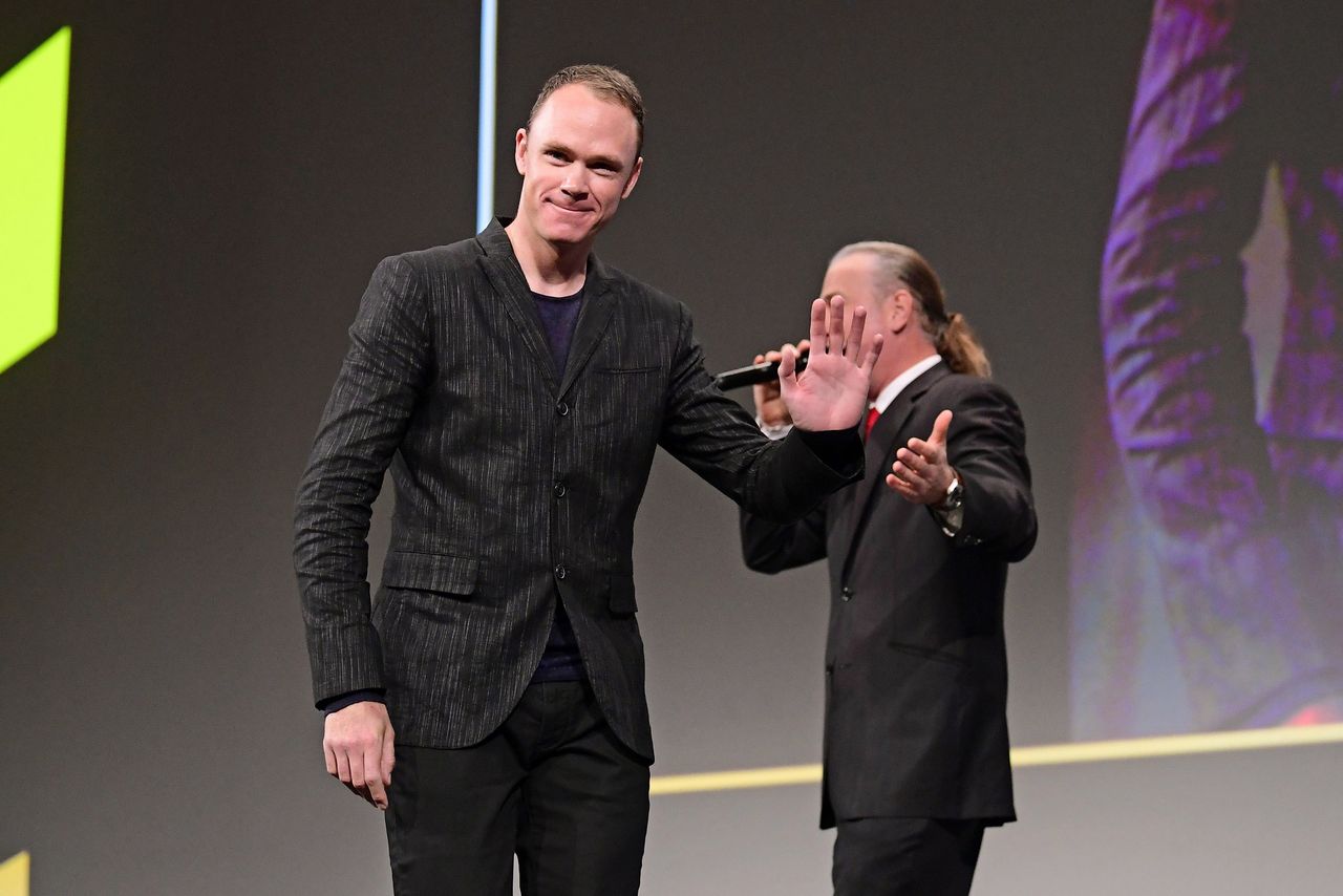 Chris Froome on stage
