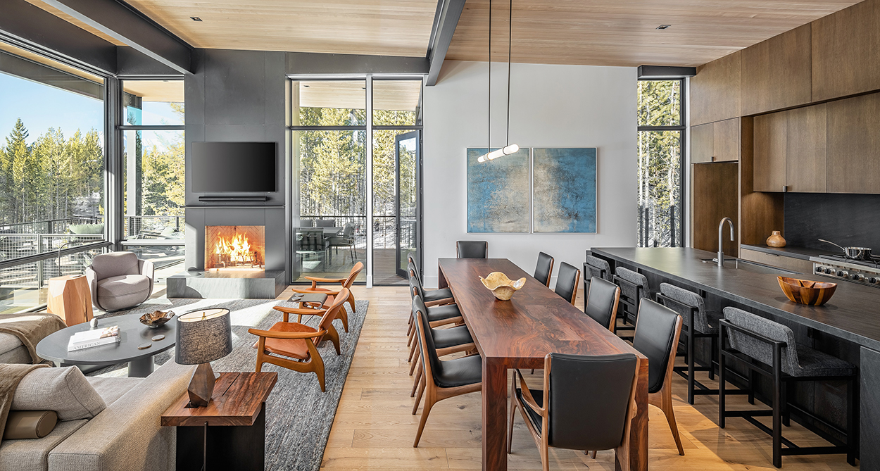 Interior of a Big Sky, Montana home for sale