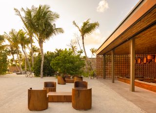 Patina Maldives indoors and outdoors bar and restaurant