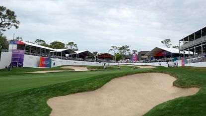 Looking down the 18th hole during the Valspar Championship