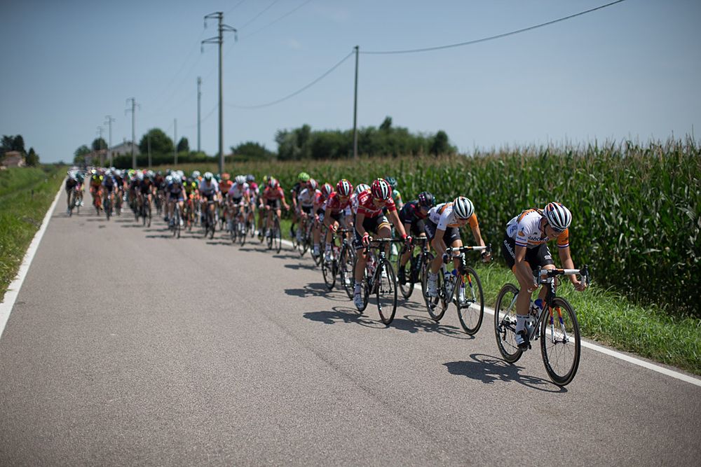 Lucinda Brand (NED) of Rabo-Liv Cycling Team digs deep at the front during the Giro Rosa 2016 - Stage 3