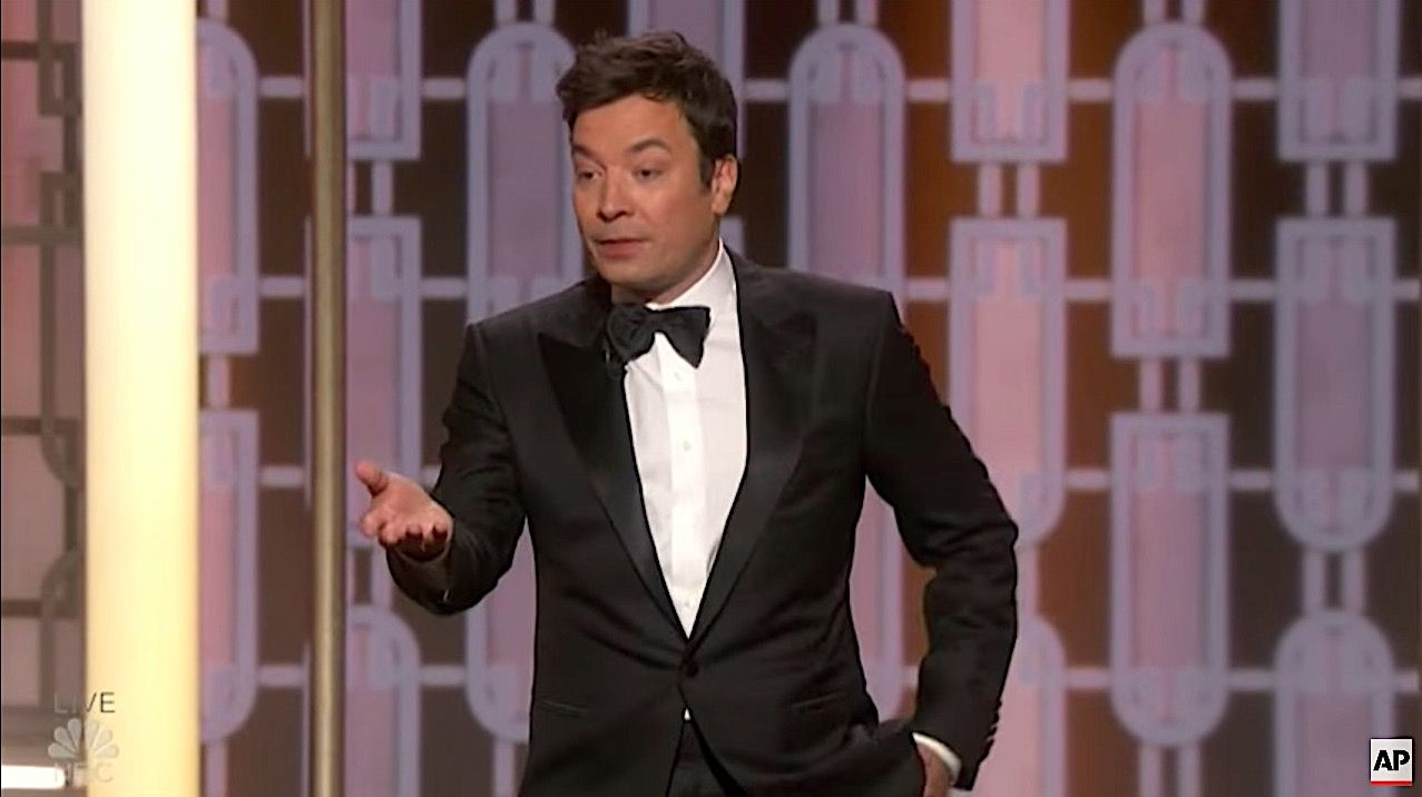 Jimmy Fallon cracks jokes at Golden Globes