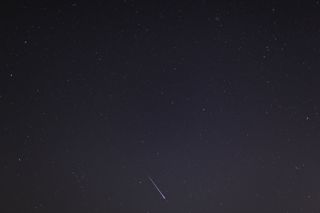 This full-frame view of a Leonid meteor was captured by astrophotographer Mike Hankey of Freeland, Md., before dawn on Nov. 17, 2012, during the peak of the annual Leonid meteor shower.