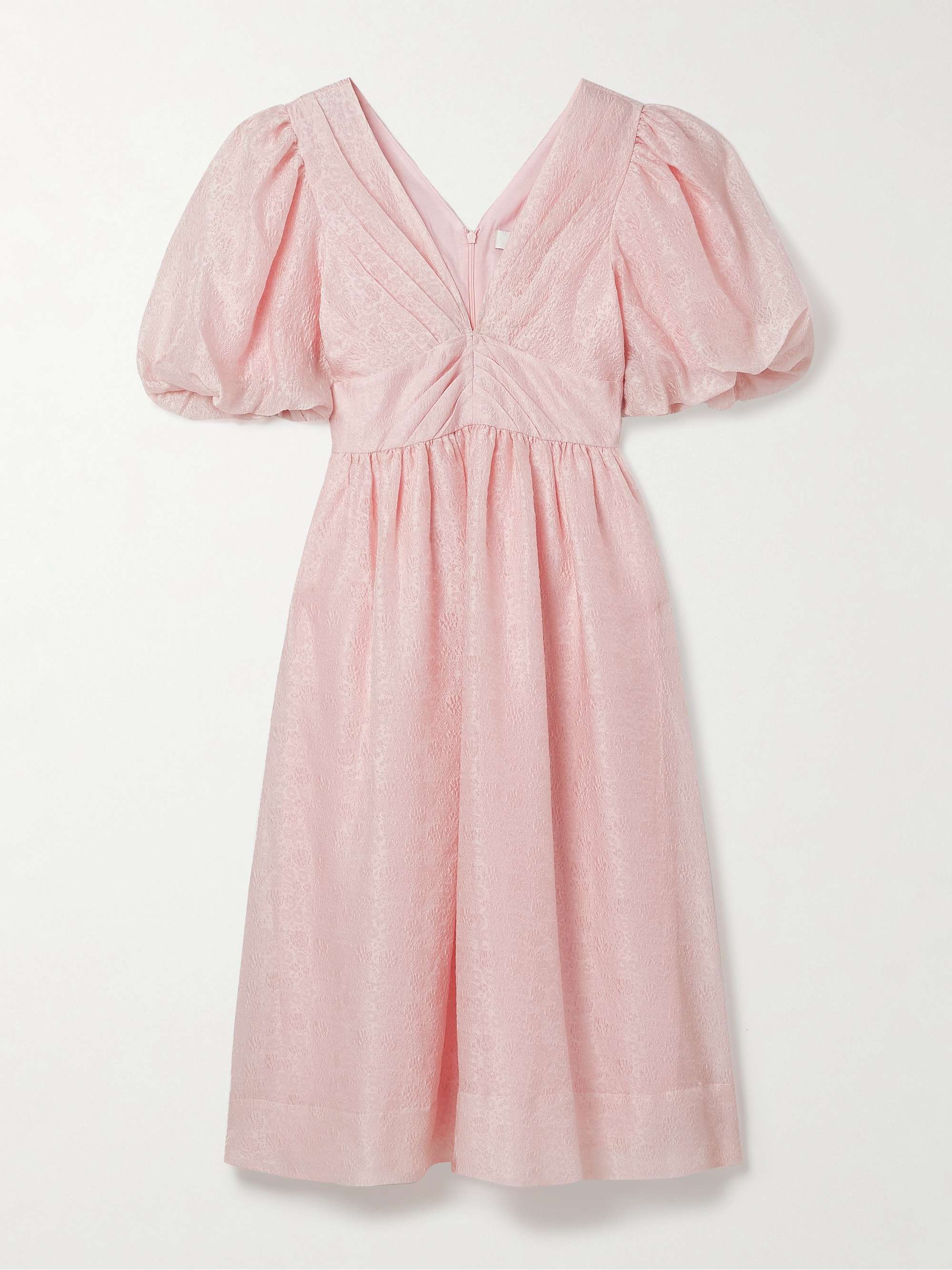 Florence Gathered Cloqué Midi Dress