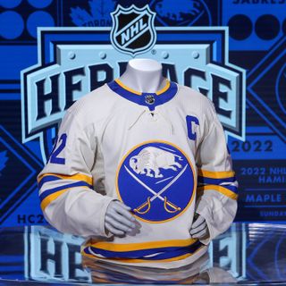 NHL on Twitter presents the Buffalo Sabers Heritage Classic 2022 jersey
