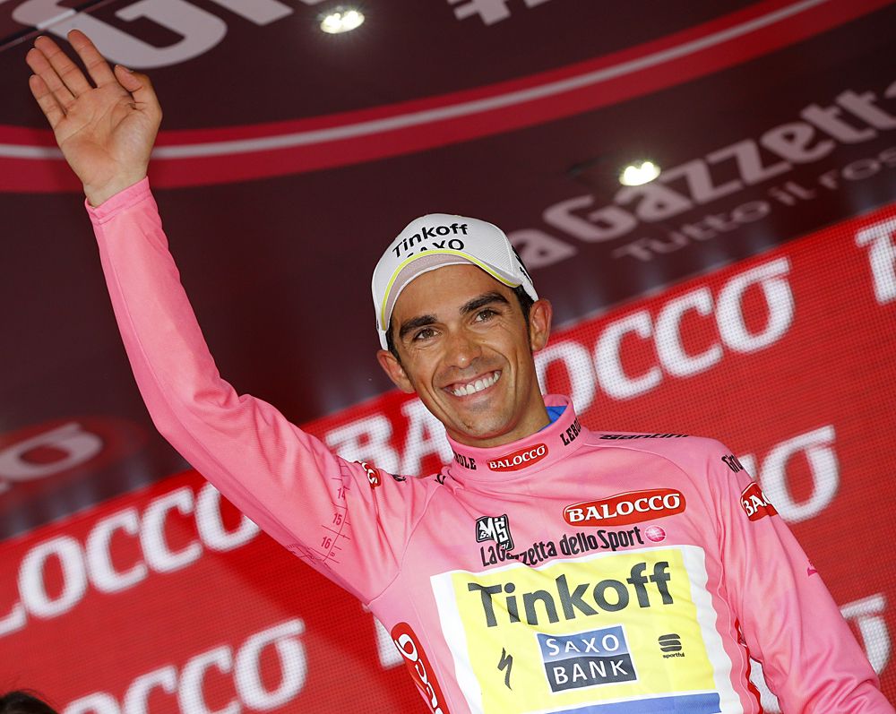 Alberto Contador (Tinkoff-Saxo) is back on the podium as the leader of the Giro d'Italia