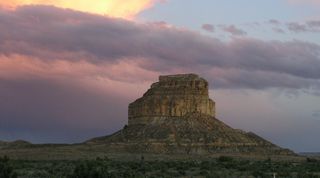 &nbsp;Fajada Butte near the southwestern rim of Chaco Canyon