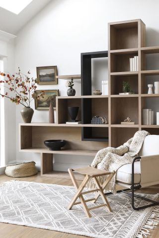 Minimalist bookshelf styling