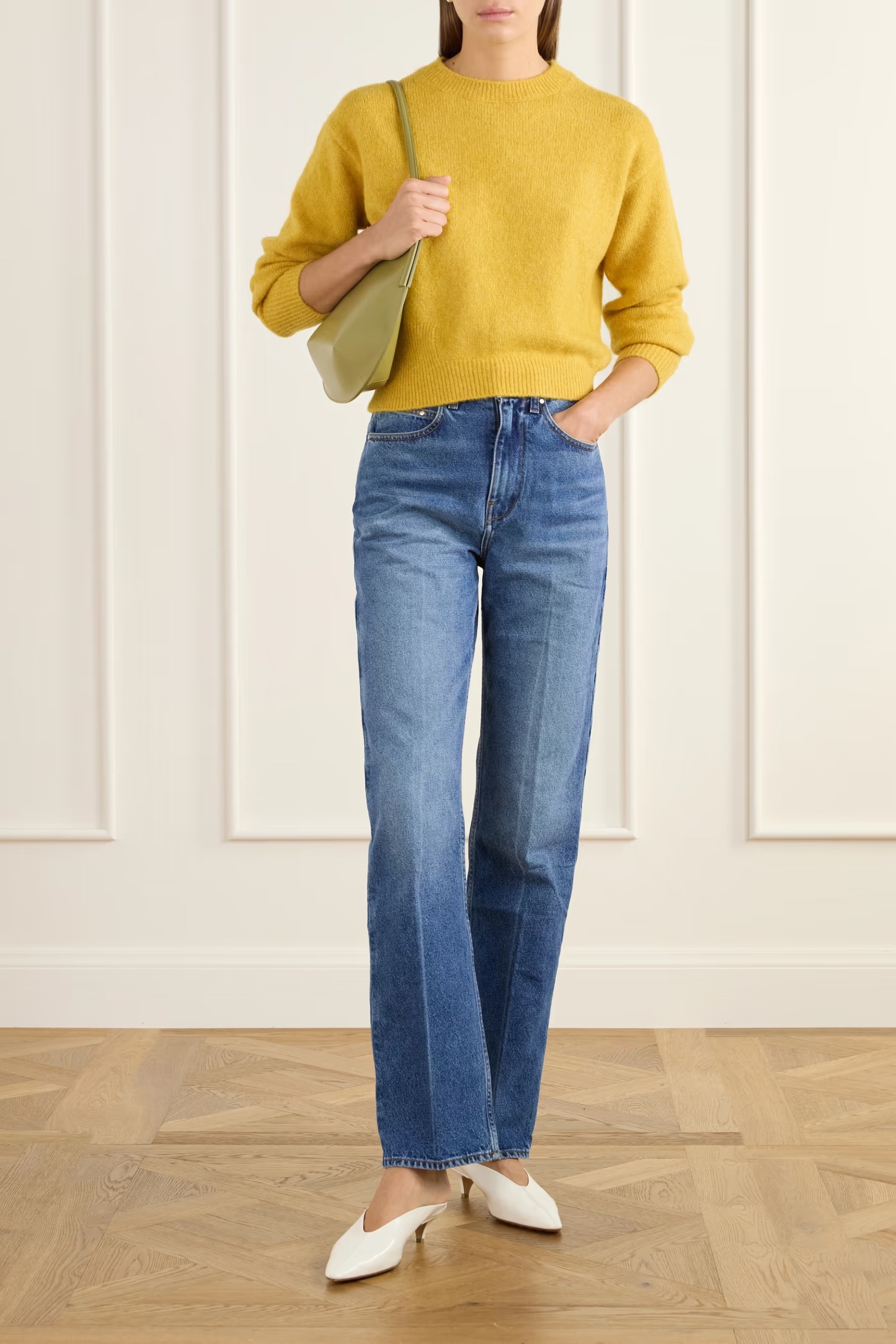 OSSOU, Noon High-Rise Straight-Leg Jeans