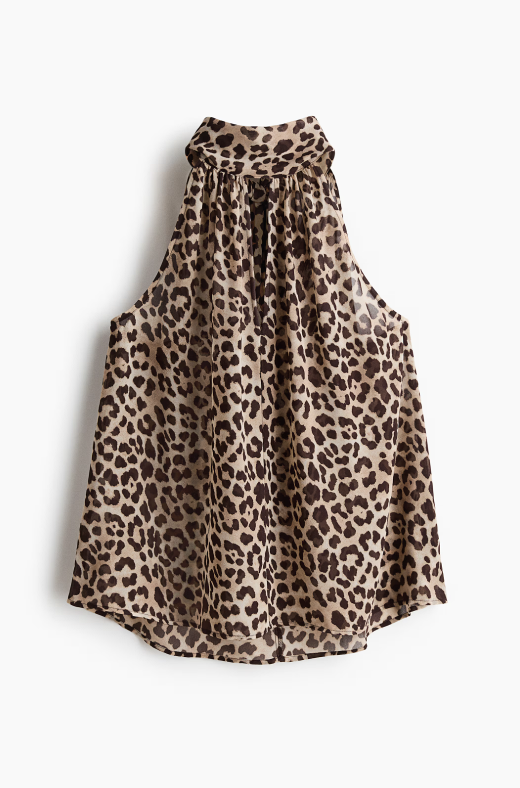 H&M, scarf-collar chiffon top