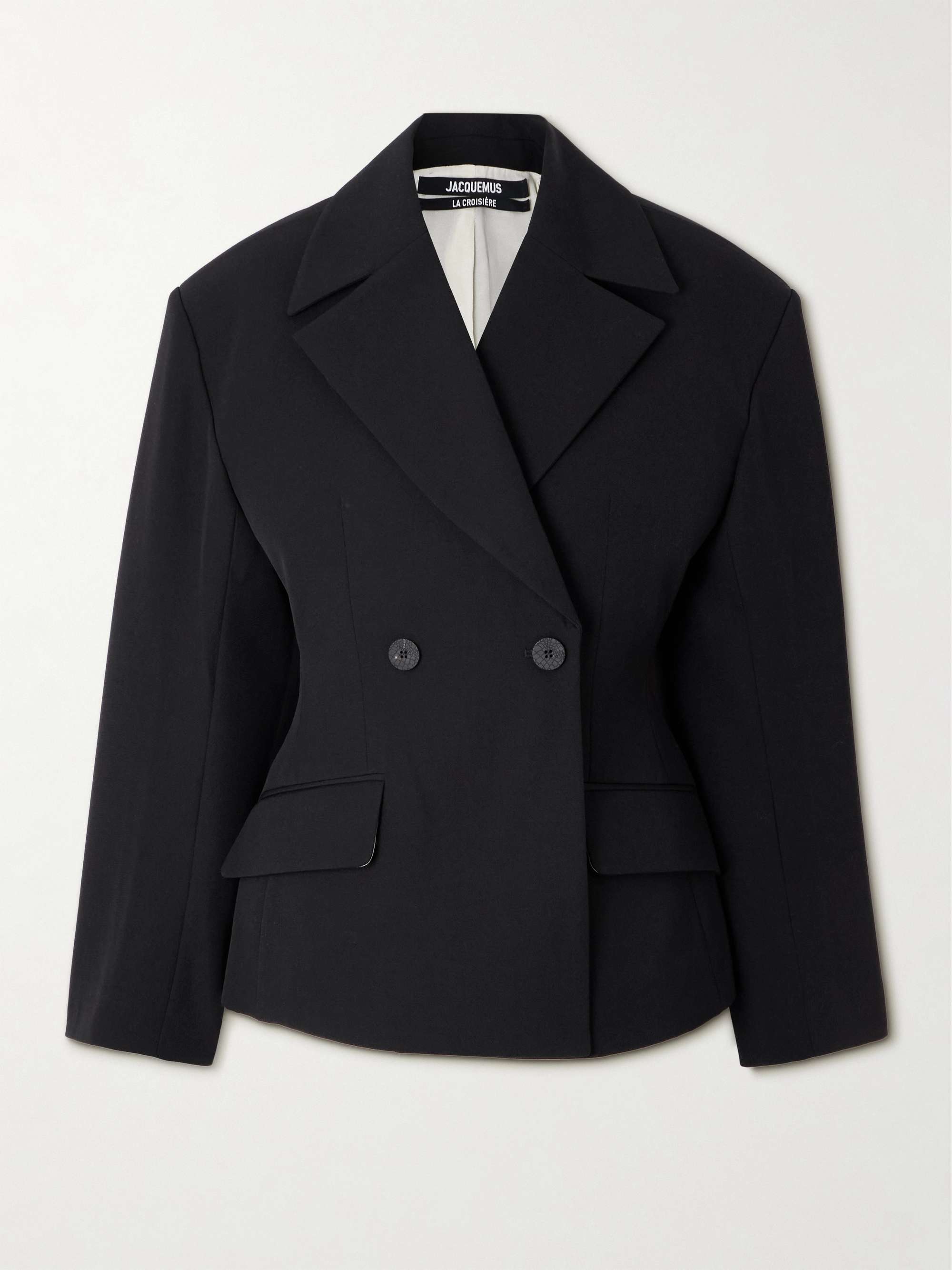 Norma Oversized Double-Breasted Wool-Twill Blazer