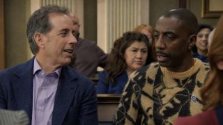Jerry Seinfeld talking to Leon in court in Curb Your Enthusiasm series finale