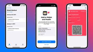 Three stages off adding the vaccine pass to Apple Wallet.