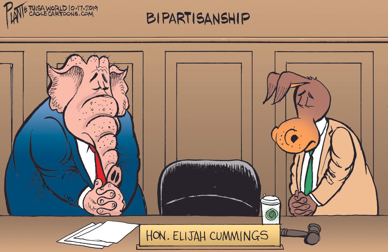 Political Cartoon U.S. RIP Cummings