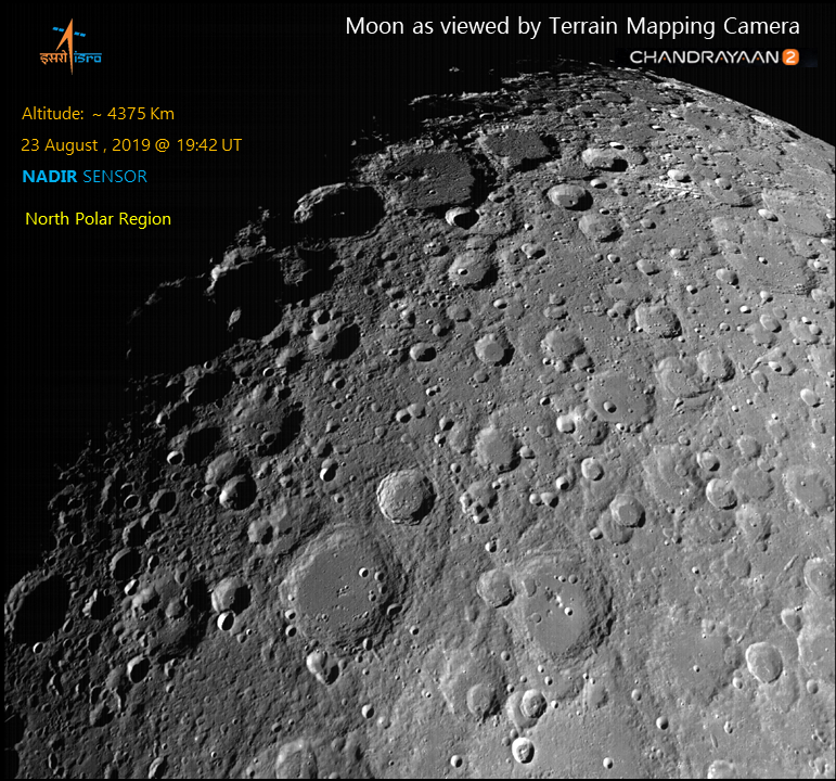 India's Chandrayaan2 Spacecraft Scouts the Moon in New Lunar Photos