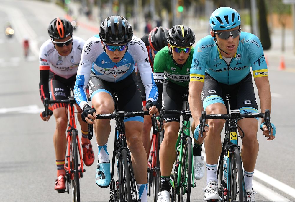Daniel Turek (Israel Cycling Academy), Andriy Grivko (Astana), Antonio Molina (Caja Rural-Seguros RGA), Jesus Ezquerra Muela (Burgos BH) and Tom Bohli (BMC Racing)