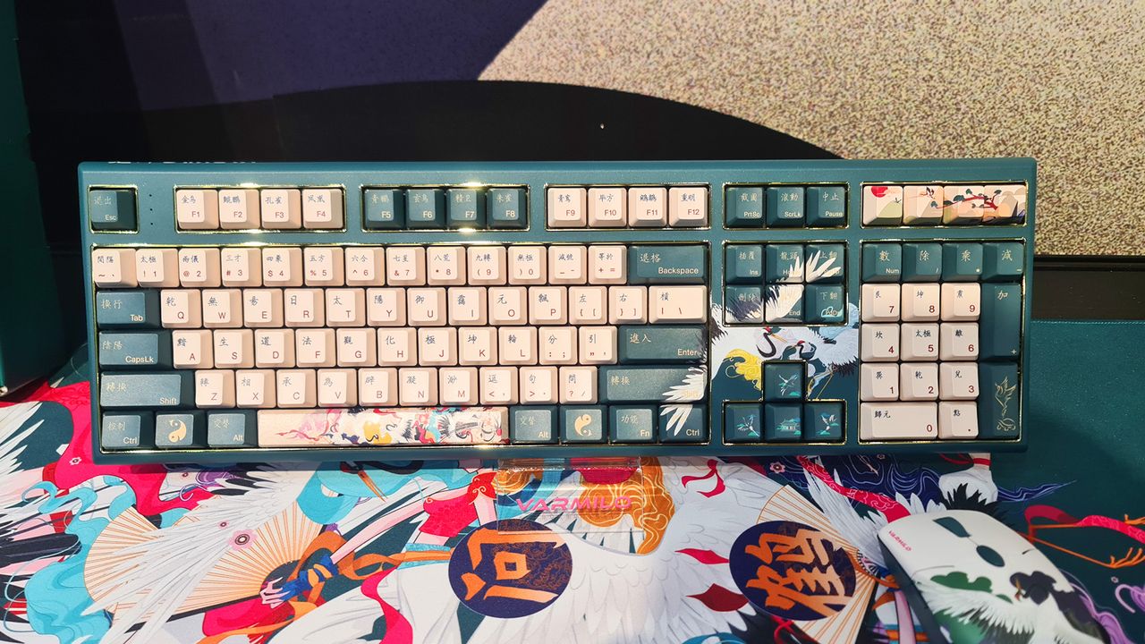 Varmilo mechanical keyboards on display at Computex 2023.