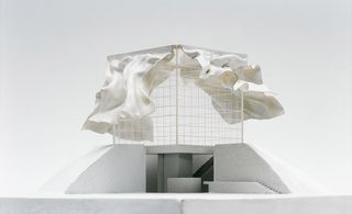 Houses with Curtains model, by Raimund Abraham