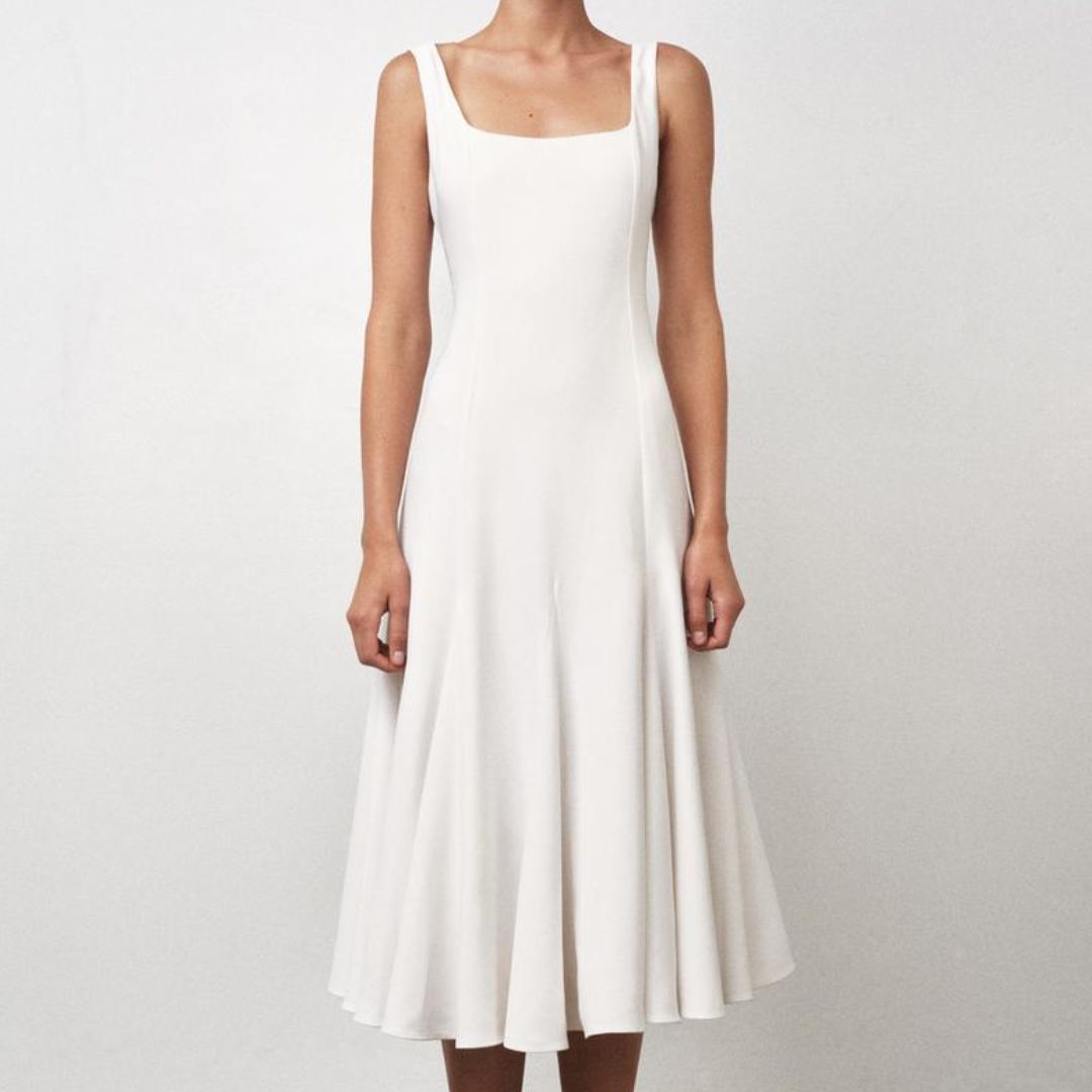 Zara Square Neck Midi Dress