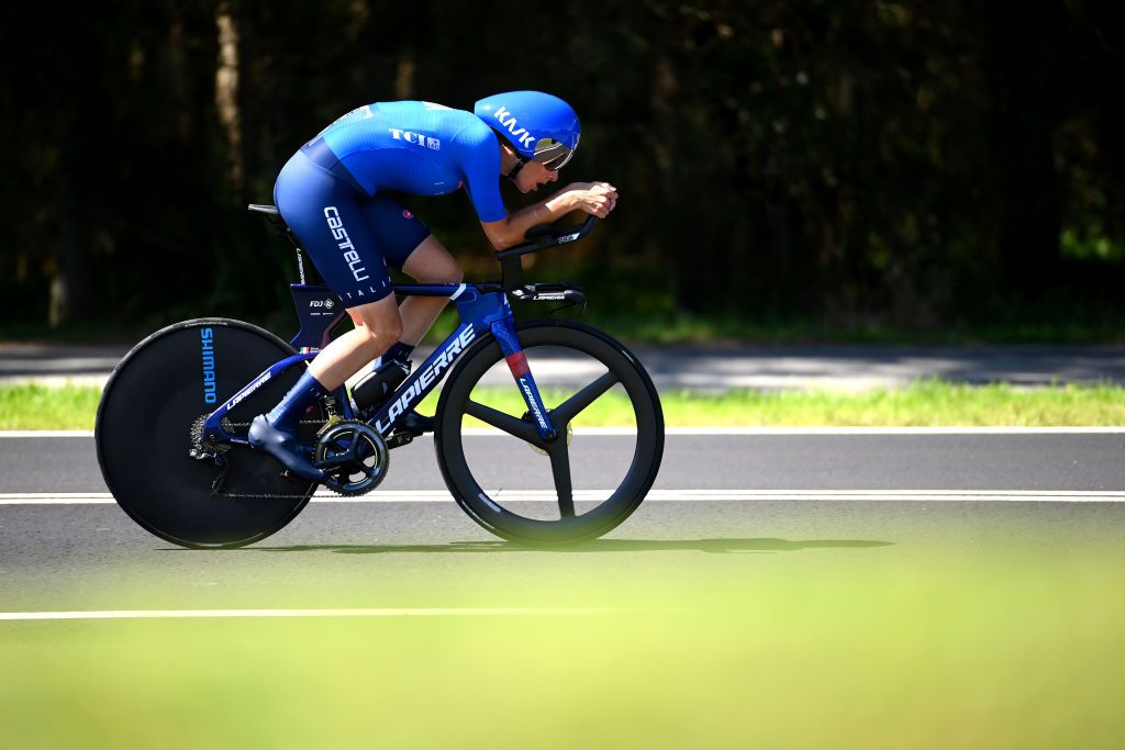 WOLLONGONG AUSTRALIA SEPTEMBER 18 Vittoria Guazzini of Italy sprints during the 95th UCI Road World Championships 2022 Women Individual Time Trial a 342km individual time trial race from Wollongong to Wollongong Wollongong2022 on September 18 2022 in Wollongong Australia Photo by Tim de WaeleGetty Images