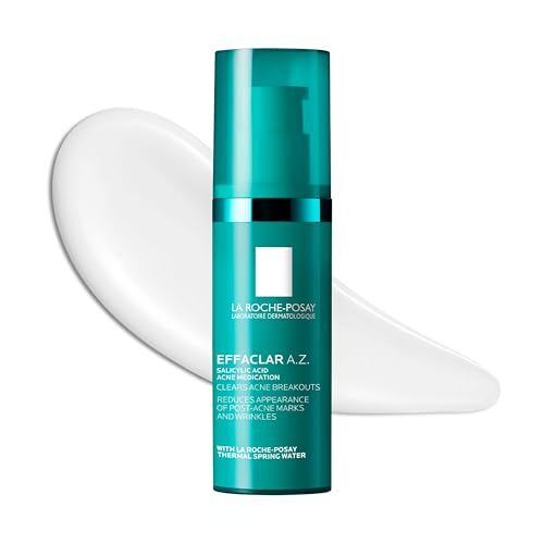 La Roche-Posay Effaclar A.z. Gel, Azelaic Acid &amp; Salicylic Acid for Acne Treatment, Anti-Aging &amp; Acne Scars, Dual Action Medicated Face Gel for Breakouts &amp; Signs of Aging, 1.35 Oz