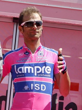 Michele Scarponi at the start of stage 11