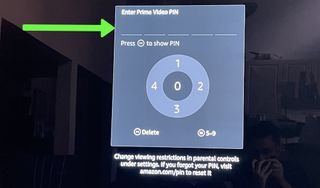 fire tv's enter your parental controls PIN screen