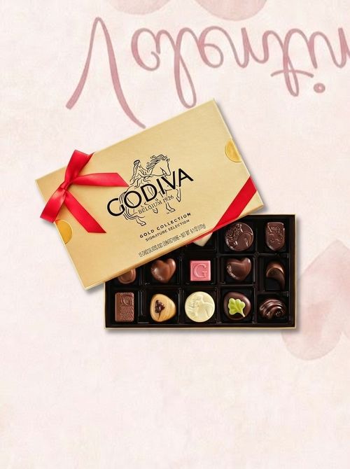 Red Ribbon Gold Assorted Chocolate Gift Box