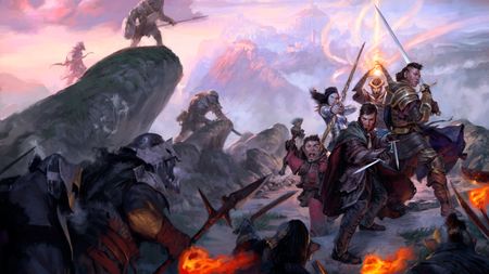 An adventuring party in Dungeons and Dragons