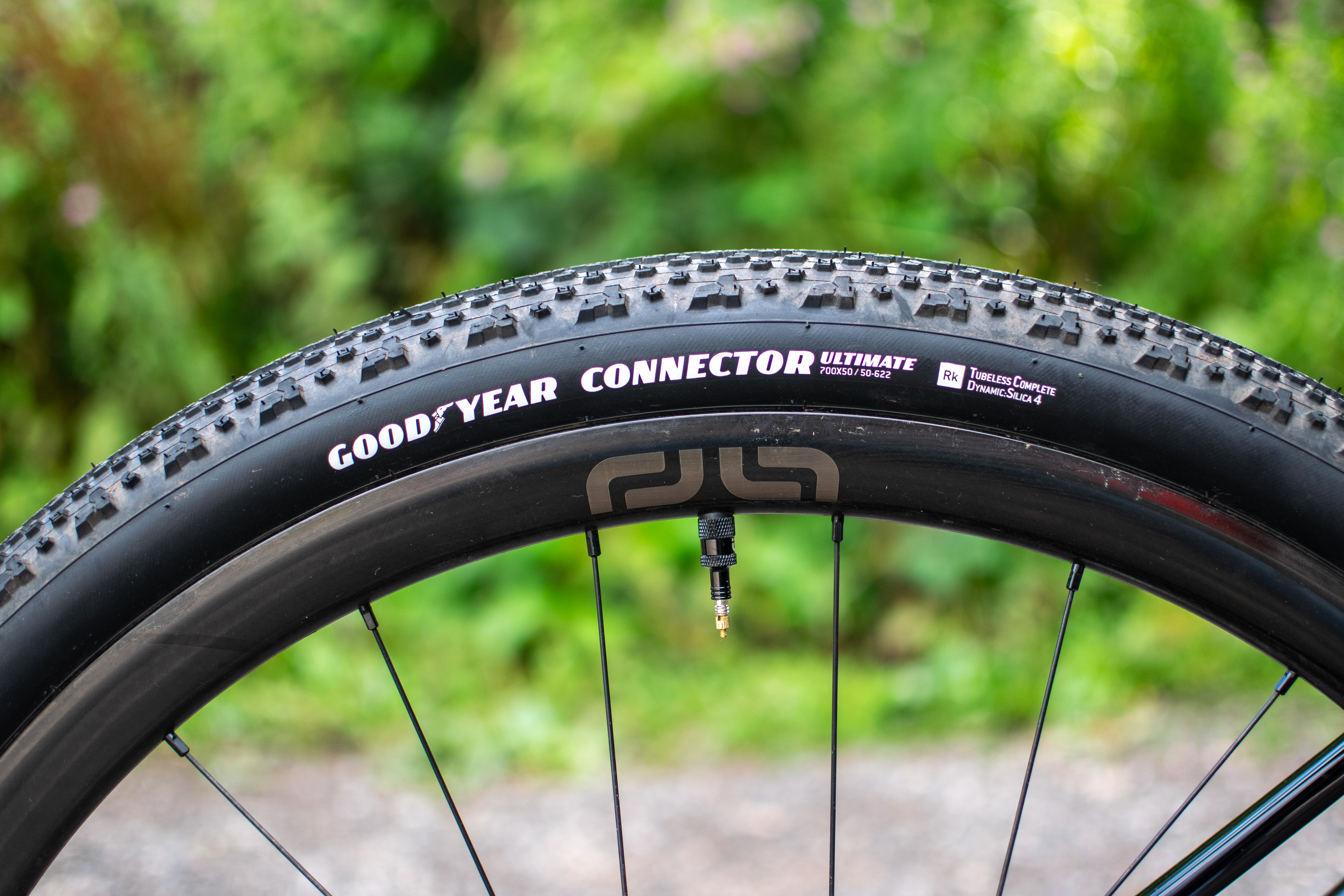 A GoodYear connector gravel tyre