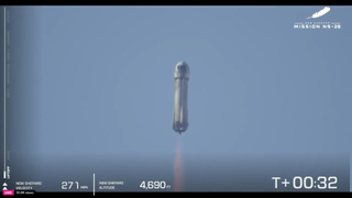 Blue Origin's NS-29 mission with the New Shepard system lifts off on Nov. 22, 2024.