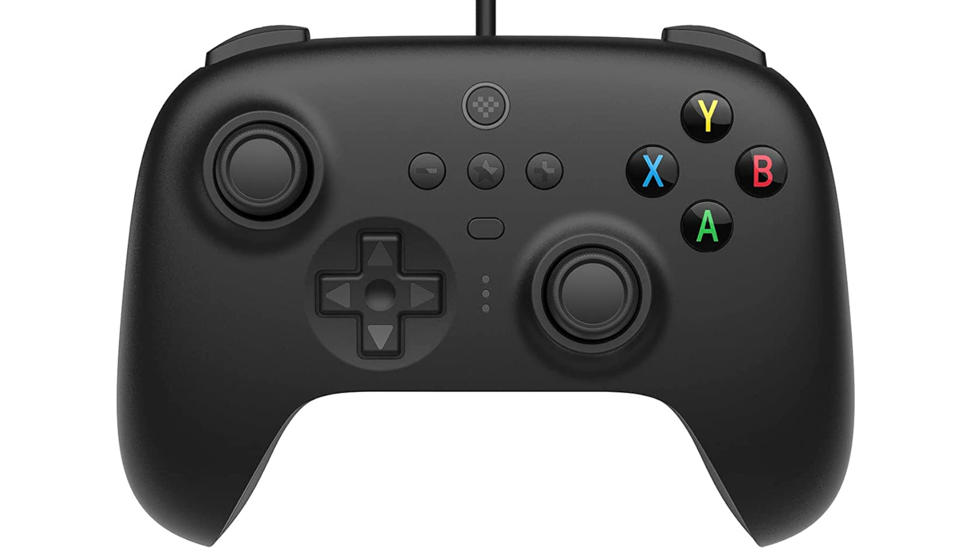 A front-on view of the 8BitDo wired controller
