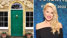 Christie Brinkley green door