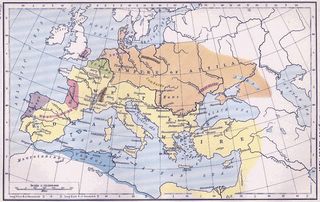 The Hunnic Empire stretched across Europe, from the Black Sea to modern-day France.