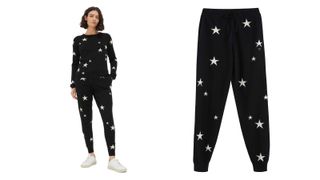 Best joggers for women include Chinti & Park joggers, including these cashmere joggers with star patter